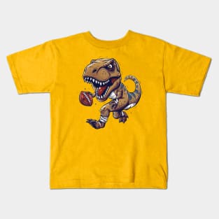 T-Rex Touchdown Football Kids T-Shirt